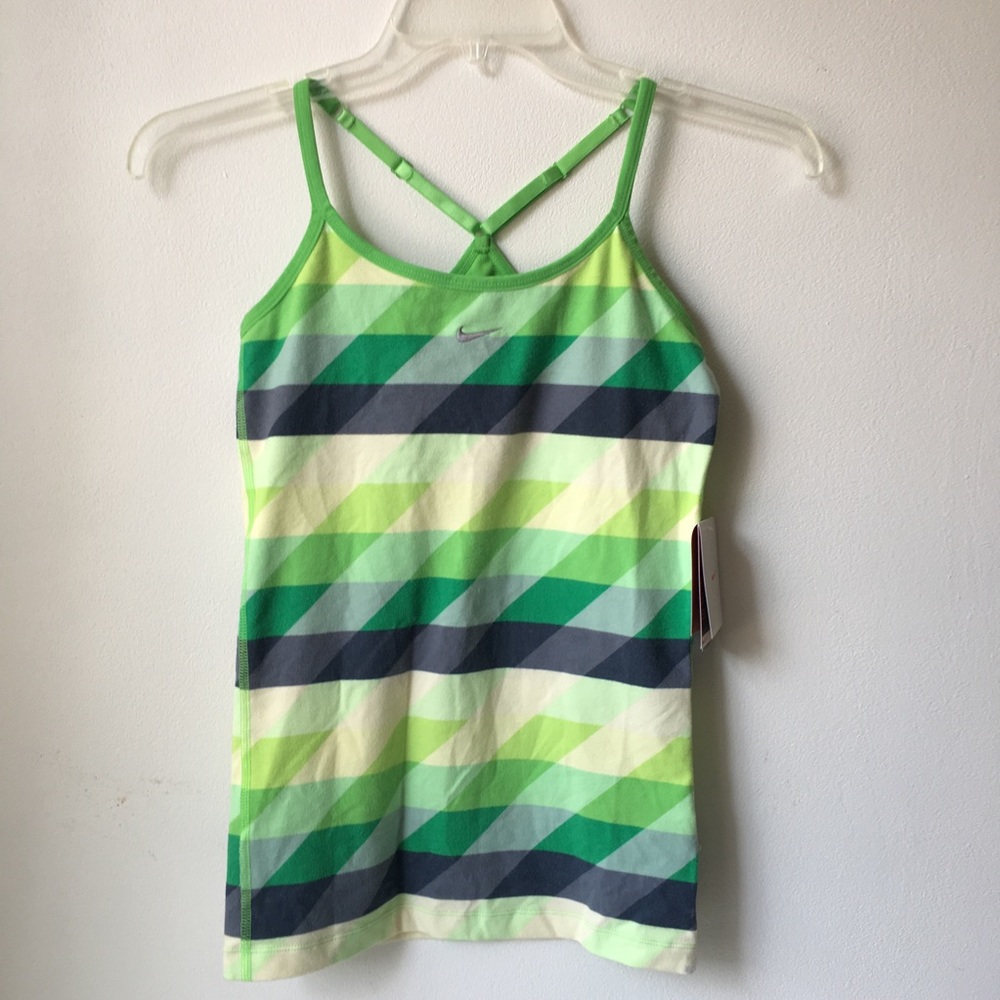 Nike Dry Fit Tank - Green Prism Print